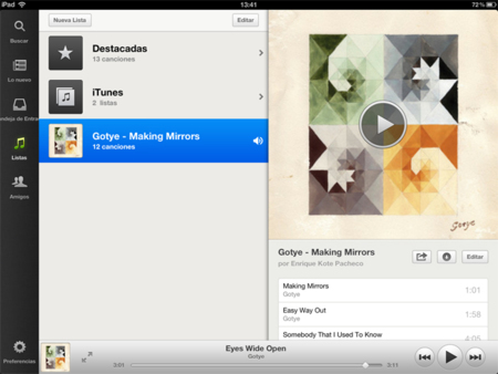 Spotify llega a iPad
