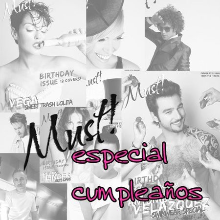 Doce fantásticas portadas diferentes, con doce famosos en el cumpleaños de Must! Magazine