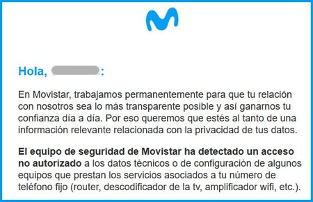 Aviso Movistar