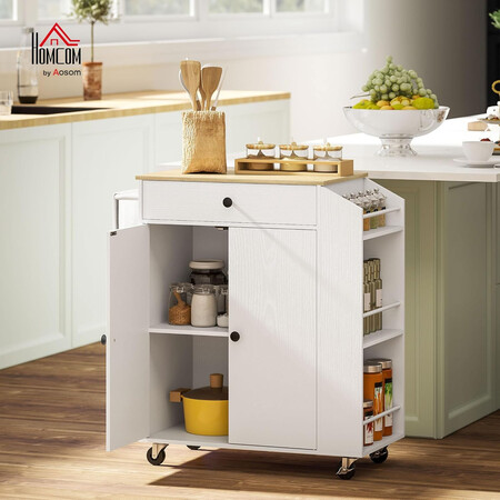 Isla De Cocina Mueble Auxiliar Aosom