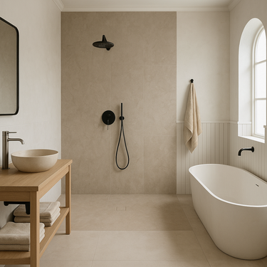 Esta alternativa a la mampara es más fácil de limpiar y permite usar todo el espacio del baño: el auge de la ducha italiana 