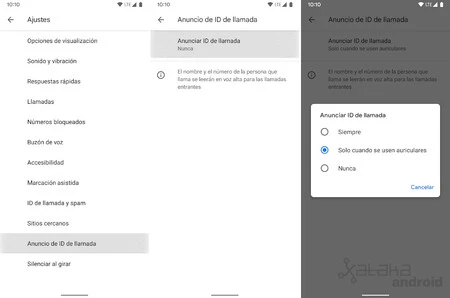 Google 電話アナウンスの発信者番号