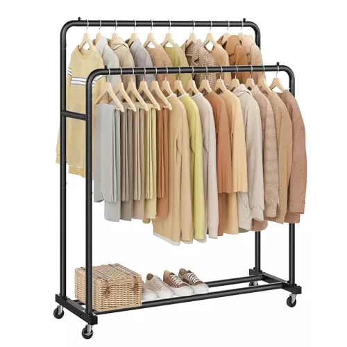 SONGMICS Perchero para Ropa con Ruedas