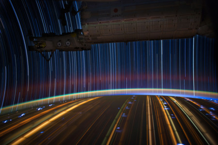 Cómo es fotografiar startrails desde la Estación Espacial Internacional
