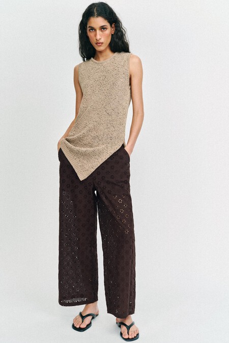 pantalón culotte bordados