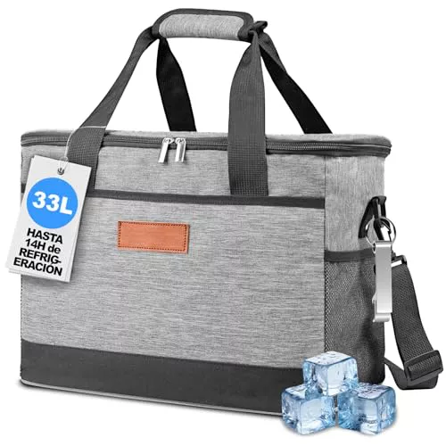 SUNTRIVA Nevera Portatil 33L Bolsa Termica Porta Alimentos Bolsa Comida Trabajo Bolsa Porta Alimentos loncheras de Trabajo para Oficina Viaje Pícnic Colegio Camping