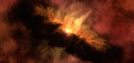 Imagen conceptual del disco protoplanetario de una estrella joven