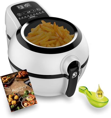 Tefal Actifry Genius Snaking FZ761015 - Freidora sin aceite, de aire 1.2 kg, con 9 programas automáticos y accesorio para snacks, panel táctil intuitivo e incluye recetario, apto lavavajillas, Negro