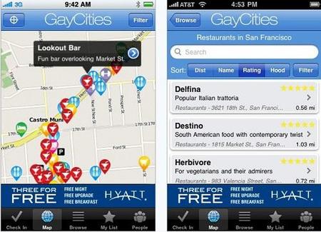 Aplicación del iPhone para el colectivo gay
