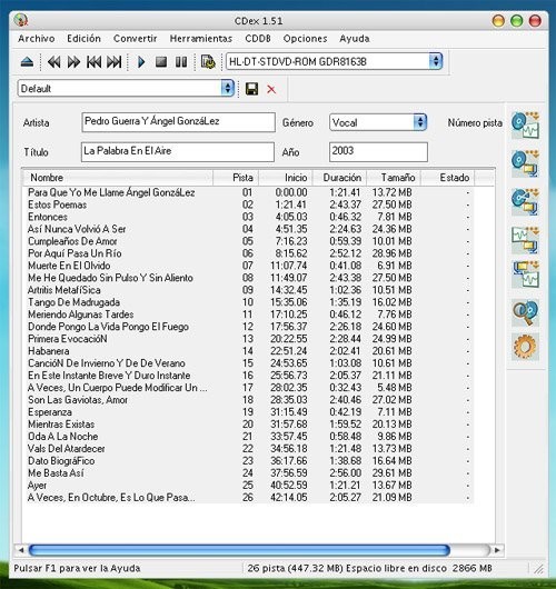 Cómo convertir un cd de audio a MP3 con CDex