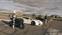 Bugatti Veyron, Lamborghini Aventador y BMW S1000RR ¿Quién ganará?