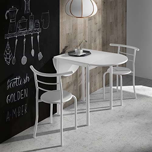 MOMMA HOME Mesa de Cocina Plegable Extensible con 2 Sillas