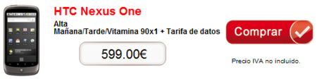 Un distribuidor autorizado de Vodafone saca el Nexus One, pero a un precio contradictorio