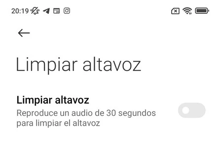 Limpiar Altavoz Ajustes