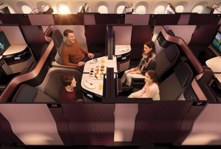 Qatar Camas Dobles Avion