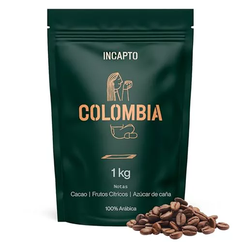 Incapto Café en Grano de Especialidad 1kg | Origen Colombia | 100% Arábica | Specialty Coffee 84 puntos SCA | Tueste Natural y Artesanal | Finca Huila, Cadefihuila
