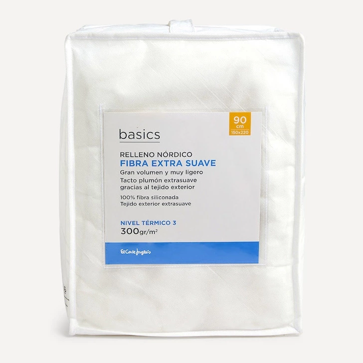 Relleno nórdico nivel térmico 3 fibra Extra Suave Basics El Corte Inglés.