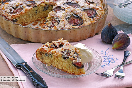 Cake de higos con almendras. Receta