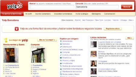 Yelp aterriza oficialmente en España