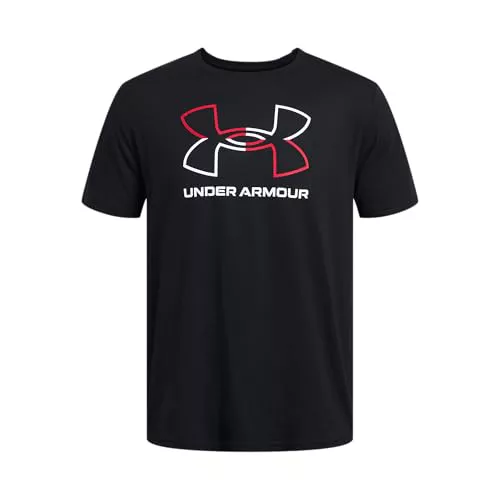 Under Armour UA GL Foundation Update Camiseta de manga corta para hombre, camiseta estampada para hacer deporte, color negro/rojo/ blanco