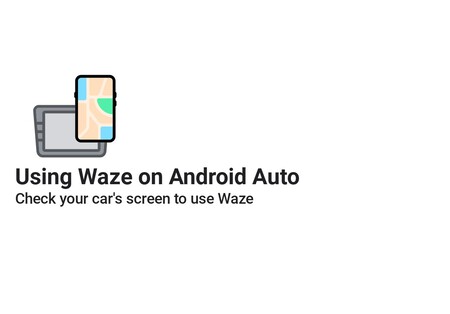Mensaje que aparecía antes al usar la app móvil con Waze conectado a Android Auto