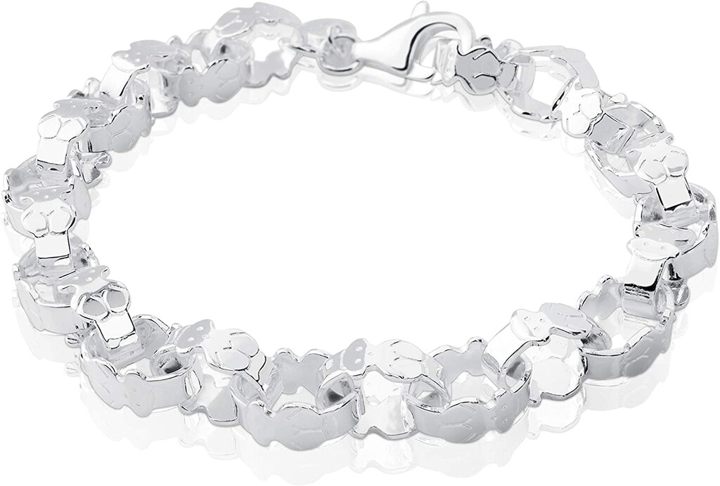 Silverly Pulsera Corazones Entrelazados Chapada Oro Rosa Mujer Plata De Ley 925 | Corazón Doble Bicolor Delicada Cadena Tipo Cable | Joya Simbólica