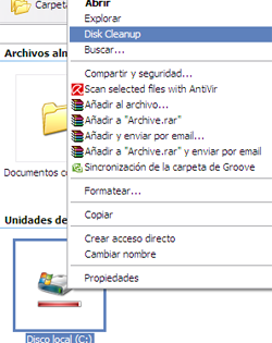 Truco: Accede al limpiador de discos desde el botÃ³n derecho en Windows