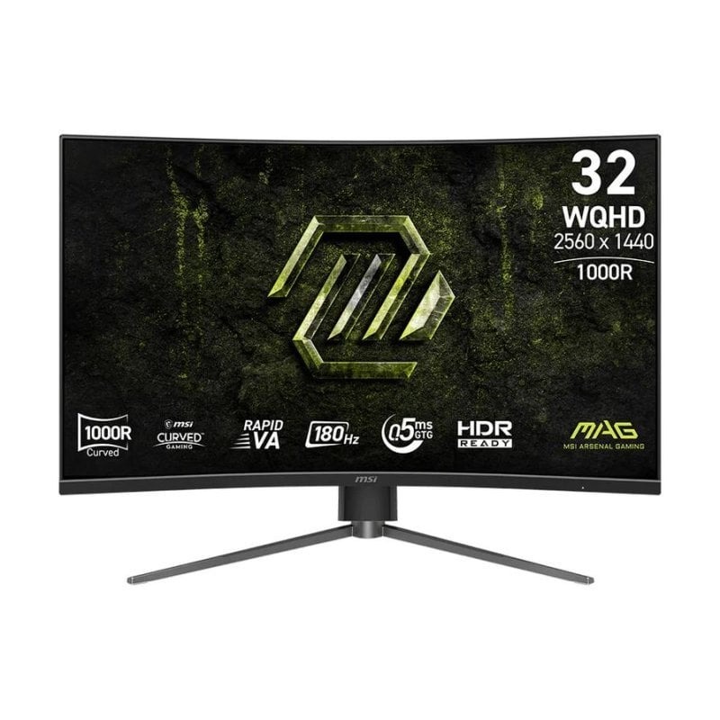 Monitor MSI MAG 325CQPF E18 31,5" Wide Quad HD 180Hz Rapid VA Curvo Ajuste altura