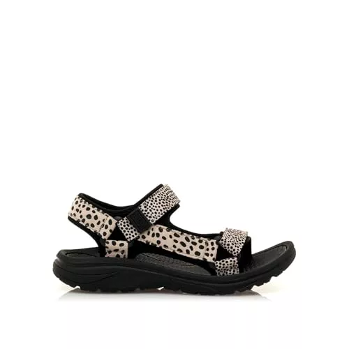 MTNG Sandalias Planas Mujer Solana 60804 | 62209 | PUNTI Blanco-Negro