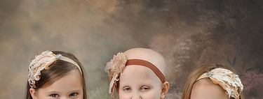 Tres niñas que han sobrevivido al cáncer recrean una foto viral tres años después