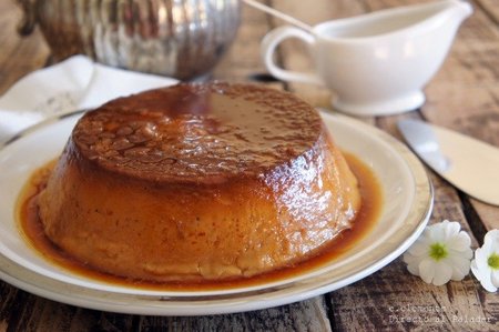 Flan exprés de dulce de leche