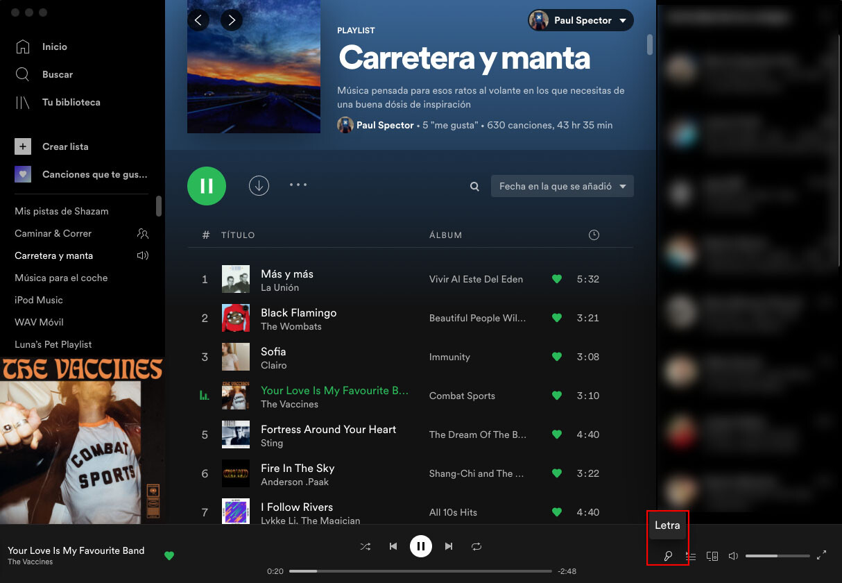 Spotify en modo karaoke cómo activar las letras de las canciones en