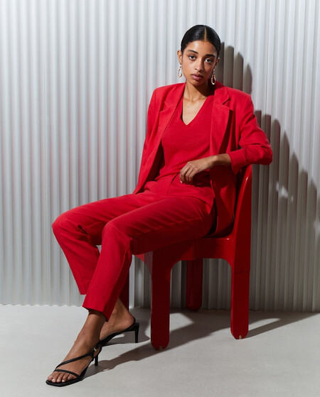 Blazer Lino Roja