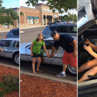 La niña del DeLorean es el vídeo más mono que vas a ver hoy