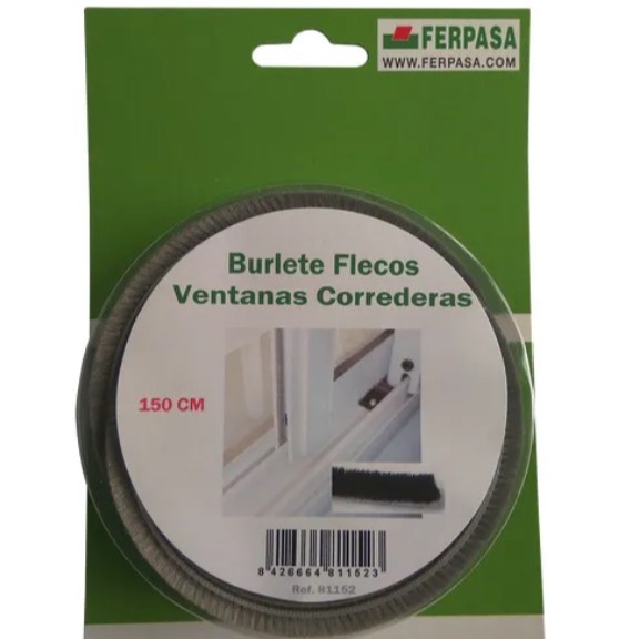 Burlete de ventana negro 1.5 m