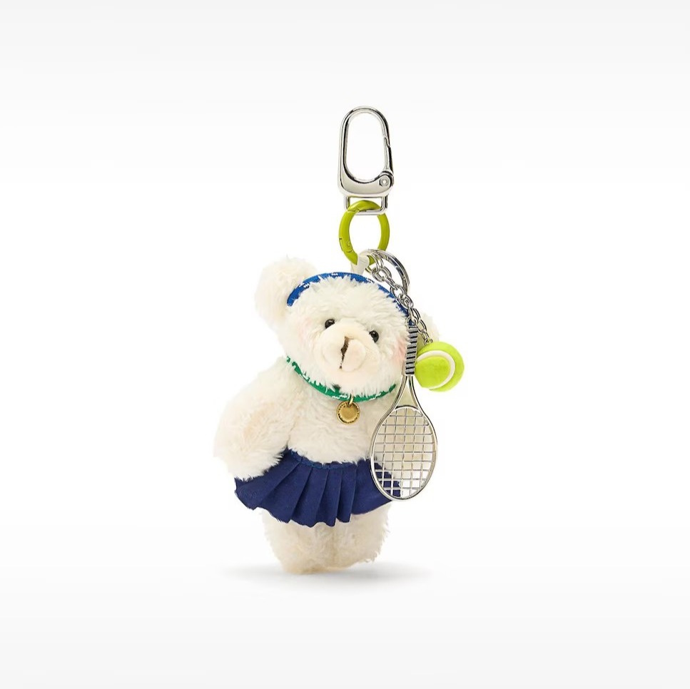 Llavero con charm de oso y raqueta de Parfois