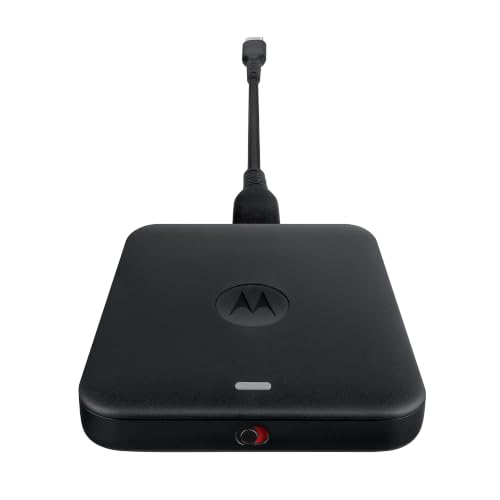 Motorola Drive MA2 Adaptador Inalámbrico Android Auto – Desarrollado por Google | Wi-Fi 5 GHz | Conexión Automática Bluetooth | USB-A y USB-C | Multipunto