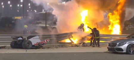 Milagro en Baréin: Romain Grosjean sale ileso de uno de los accidentes más salvajes de la historia de la Fórmula 1
