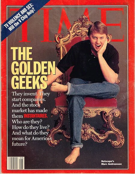 Marc Andreessen: portada de la revista "Time" en 1996