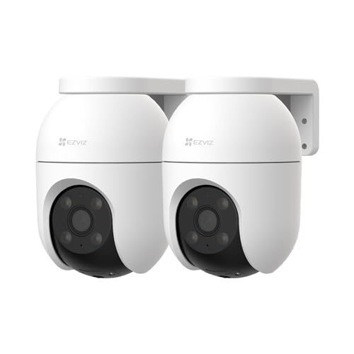 EZVIZ 2PCS Camara Vigilancia WiFi Exterior 360°