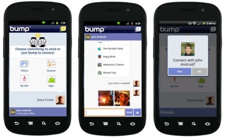 Bump 2.0 comparte datos con tus amigos chocando vuestros móviles