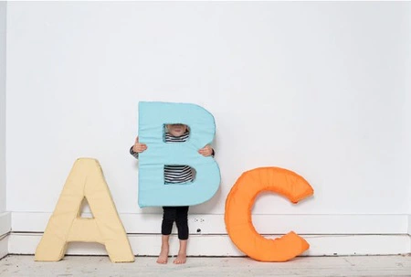 El abecedario en versión cojines para niños