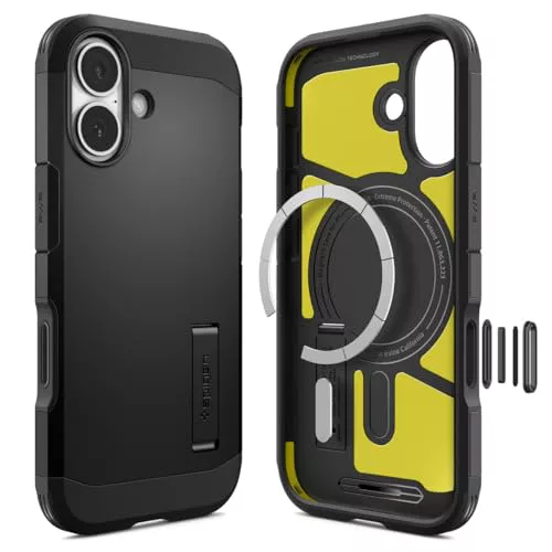 Spigen Funda para iPhone Tough Armor T MagFit Compatible con MagSafe - Negro