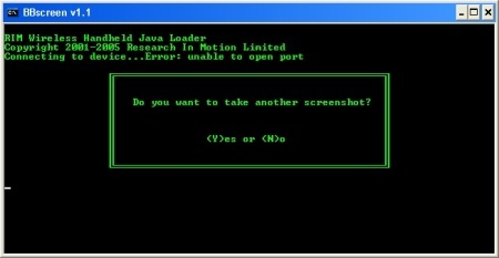 BBscreen, aplicación sencilla para hacer capturas de pantalla de la Blackberry