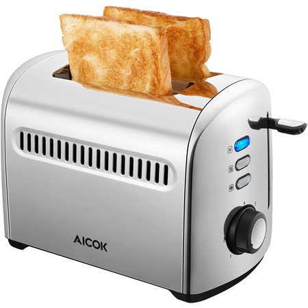 Cupón de descuento para ahorrarnos un 41% en la tostadora de acero inoxidable Aicok: se queda en 15 euros en Amazon