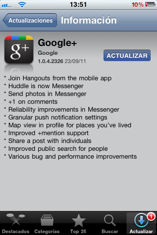 Google+ se actualiza para iOS y Android