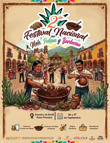 Lánzate al Festival de Mole, Pulque y Barbacoa a este Pueblo Mágico de Querétaro: es gratis y habrá platillos típicos, concurso de mole y catas de pulque