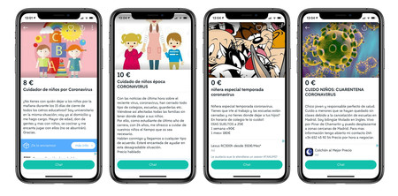 Wallapop y Milanuncios se llenan de cuidadores de niños y recaderos para hacer la compra ante el coronavirus