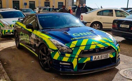 El flamante Nissan GT-R de la policía portuguesa tiene una misión: el transporte urgente de órganos