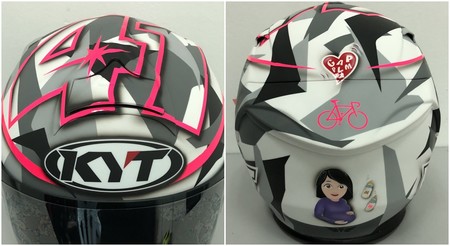 Aleix Espargaro Casco Pretemporada 2018 Rosa